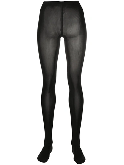 Wolford Crystal Matrix Rhinestone-embellished Tights In Black Gold