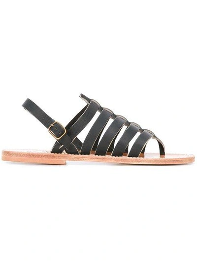 Kjacques Homer Strappy Sandals In Black