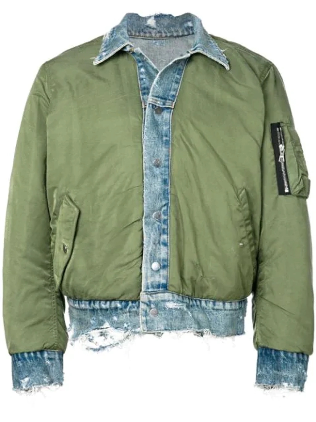 Amiri Reversible Indigo & Green Trucker Bomber Jacket | ModeSens