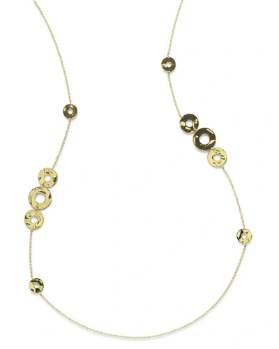 Ippolita 18k Senso & #153 Disc Station Necklace, 37" In Gold