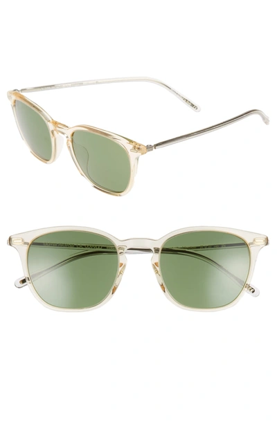 Oliver Peoples Heaton Square Acetate Sunglasses, Buff/green