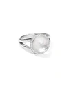 Ippolita Stella Mini Lollipop Ring In Mother-of-pearl Doublet With Diamonds, 0.15 In White/silver