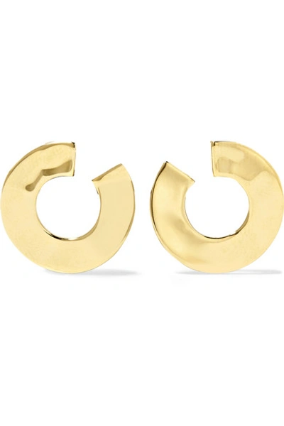 Ippolita 18k Yellow Gold Senso Open Wavy Disc Earrings