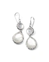 Ippolita Sterling Silver Wonderland Teardrop Snowman Doublet Earrings In Mother-of-pearl In Oyster