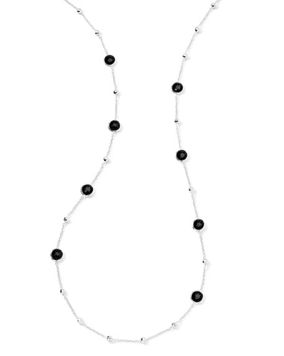 Ippolita Sterling Silver Rock Candy Mini Lollipop And Ball Necklace In Black Onyx