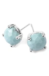 Ippolita Silver Rock Candy Mini Stud Earrings In Turquoise In Silver/ Turquoise