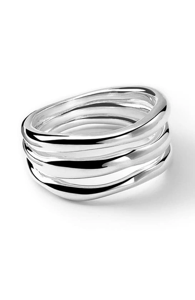 Ippolita Sterling Silver Glamazon Triple-band Squiggle Ring