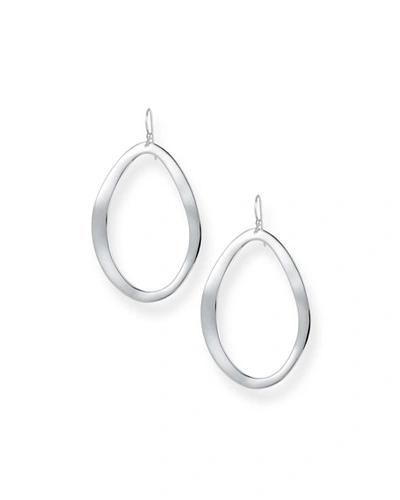 Ippolita Sterling Silver Scultura Large Wavy Oval Earrings