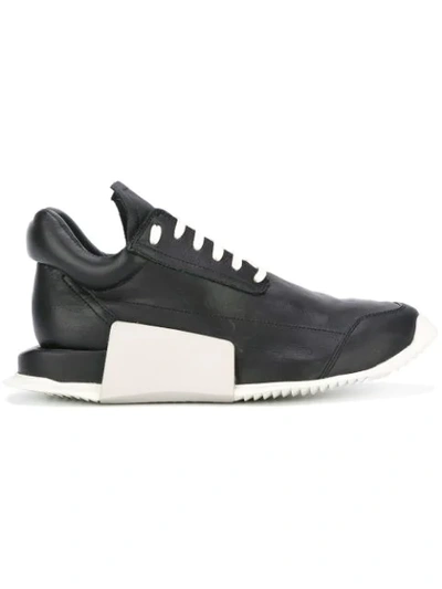 Adidas Originals Rick Owens X Adidas Woman Smooth And Textured-leather Sneakers Black