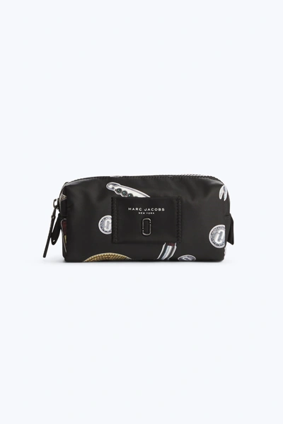 Marc Jacobs Tossed Charms Printed Knot Narrow Cosmetic Case In Black Multi