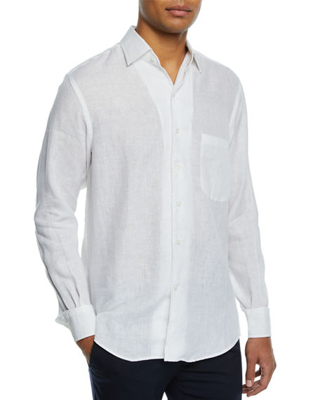 Loro Piana Andre Button-down Shirt, Optical White | ModeSens