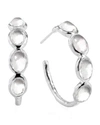 Ippolita Rock Candy Silver Four-stone #2 Hoop Earrings, Clear Quartz