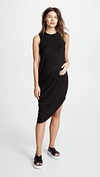 Hatch Highline Draped Dress In Black