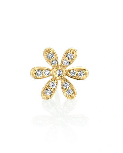 Sydney Evan 14k Gold Daisy Stud Earring With Diamonds In Yellow Gold
