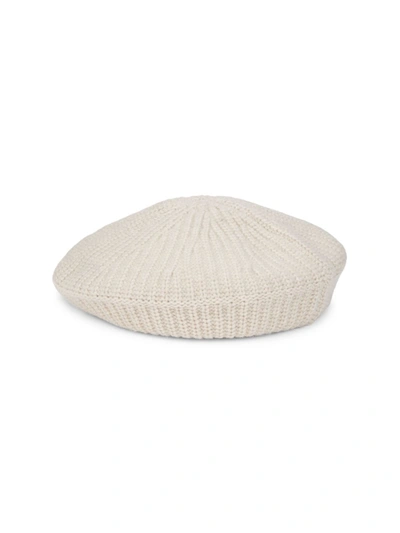 Ganni Wool-blend Beret In Brazilian Sand