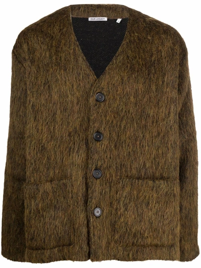 Our Legacy Brushed-finish Cardigan In Green | ModeSens
