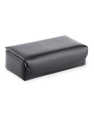 Royce New York Personalized Leather Cufflink Case In Black