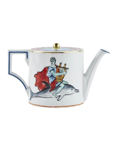 Richard Ginori Neptune's Voyage Teapot, White