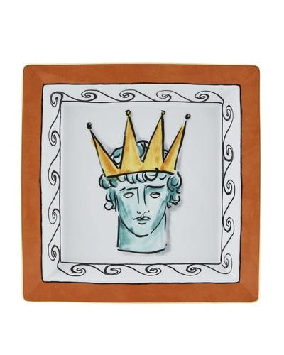Richard Ginori Neptune's Voyage Vide Poche Plate, Orange