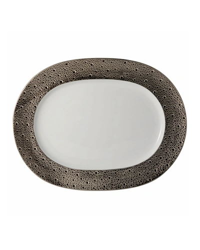 Bernardaud Ecume Platinum Oval Platter, 13.8"