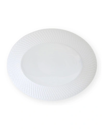 Bernardaud Twist White Oval Platter, 15"
