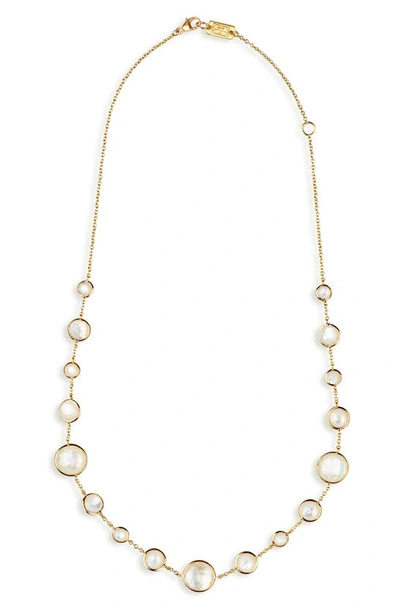Ippolita 18k Yellow Gold Lollipop Lollitini Mother-of-pearl Doublet Adjustable Short Necklace, 18 In Oyster
