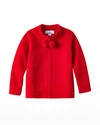 Classic Prep Childrenswear Kids' Pippa Sweater With Pompoms In Flame