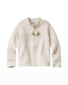 Classic Prep Childrenswear Kids' Pippa Sweater With Pompoms In Ivory