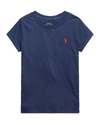 Ralph Lauren Kids' Girl's Logo Embroidered T-shirt In Blue