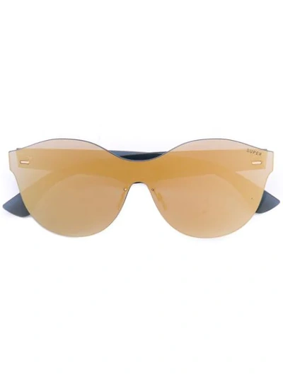 Retrosuperfuture Oversized Sunglasses In Metallic