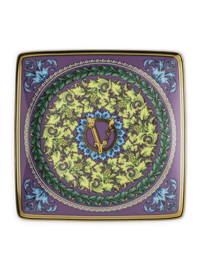 Versace Barocco Mosaic Square Canape Dish In Multi