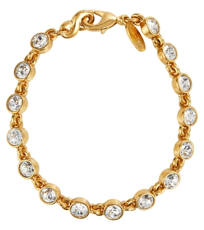 Oscar De La Renta Crystal-embellished Bracelet In Gold