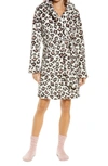 Ugg Aarti Sherpa Short Dressing Gown Colour: Cream Leopard In Multi