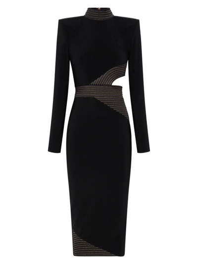 Zhivago Message To Love Midi Cocktail Dress In Black