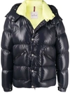 Moncler Coutard Lacquered Down Jacket In Navy