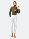 As By Df La Nuit Recycled Leather Blouse In Desert Olive