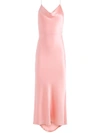 Alice And Olivia Montana Cowl-neck Strappy-back Maxi Gown In Pink