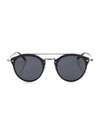 Oliver Peoples Remick Mirrored Brow-bar Sunglasses, Semi Matte Black/antique Pewter