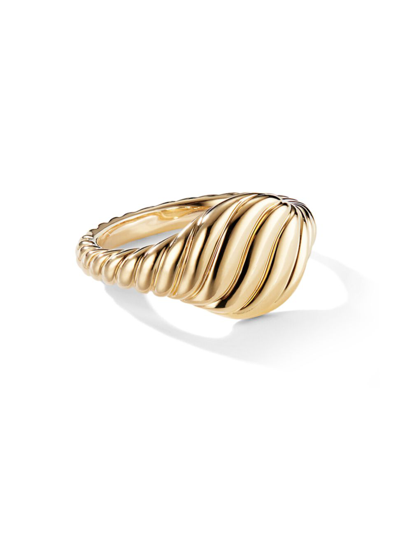 David Yurman Mini Cable Pinky Ring In 18k Gold