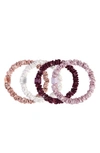 Slip Manhattan Pure Silk Skinny Scrunchie Set In Manhattan Nights