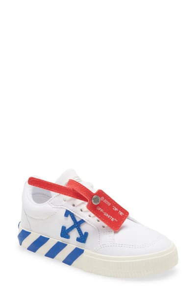 Off-white Kids' Low Vulcanized Canvas Sneakers In White