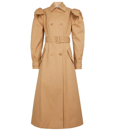 Gabriela Hearst Womens Tan Benedict Belted Cotton Trench Coat 8