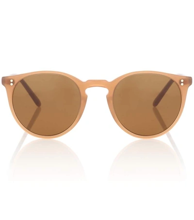 Oliver Peoples O'malley Nyc Sunglasses In Topaz & Brown