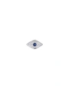 Sydney Evan Mini Diamond & Sapphire Evil Eye Stud Earring In White Gold