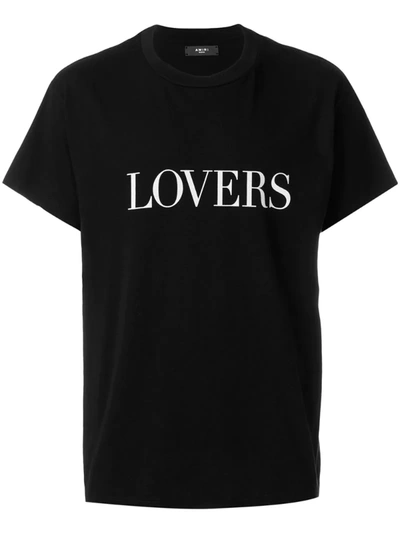 Amiri Lover Tee Black Cotton T shirt ModeSens