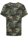 Amiri Distressed Camouflage Print T-shirt