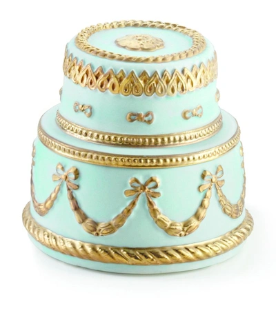 Villari Chantilly Cake Scented Candle In Turquoise