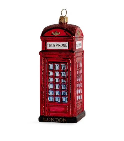 Harrods Telephone Box Christmas Decoration In Red
