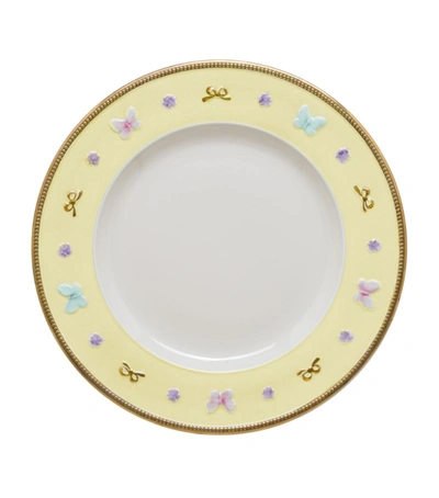 Villari Blooming Butterfly Dinner Plate (27cm) In Yellow