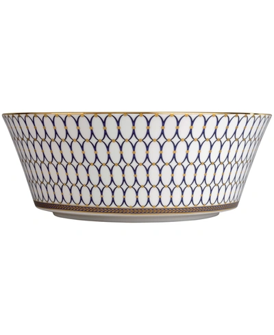 Wedgwood Renaissance Gold 10" Serving Bowl In Blue/gold